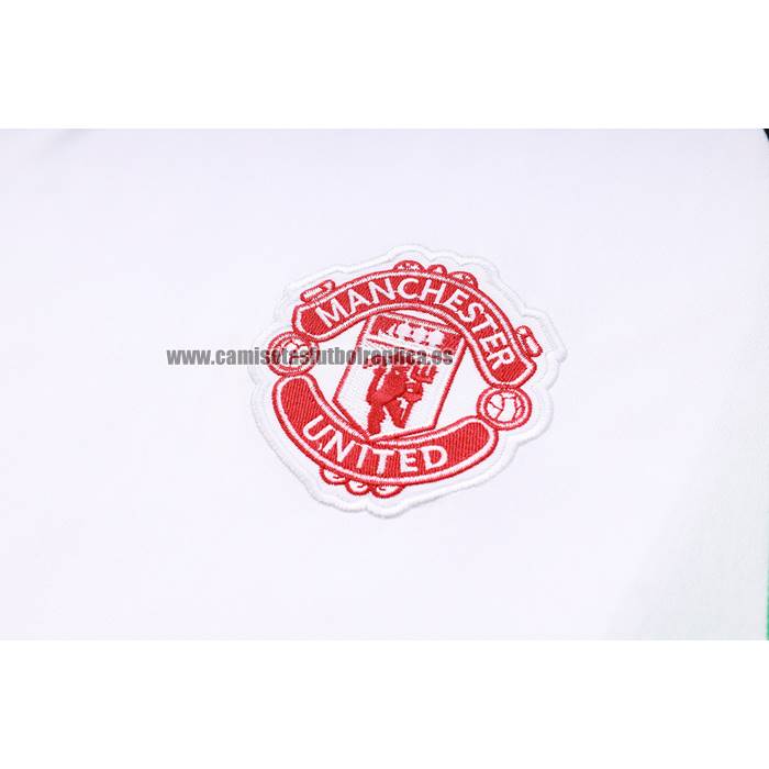 Chandal del Manchester United Manga Corta 2023-24 Blanco y Negro - Pantalon Corto